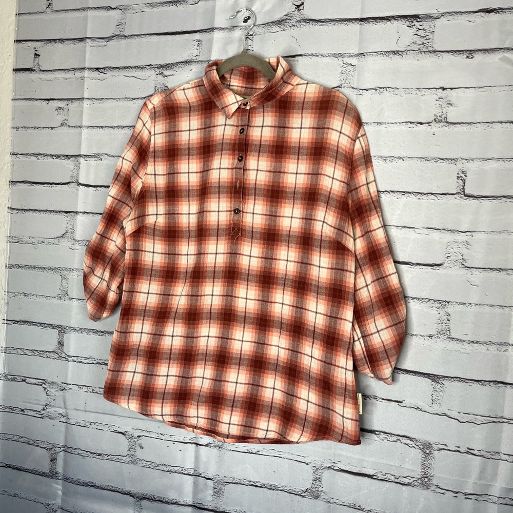 Royal Robbins Red and White Plaid Casual Button Down Shirt SZ L Streetwear Relax - Picture 8 of 14